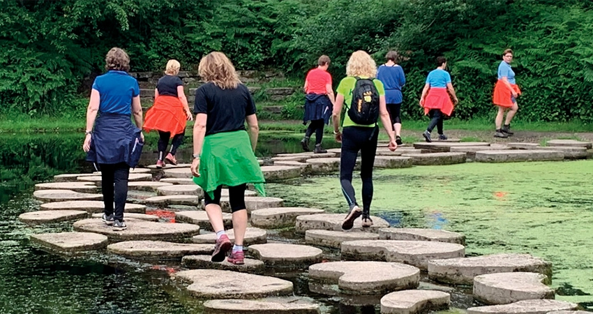 Vrouwen aan het powerwalken - wolky test