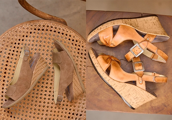 Sandalen met sleehak