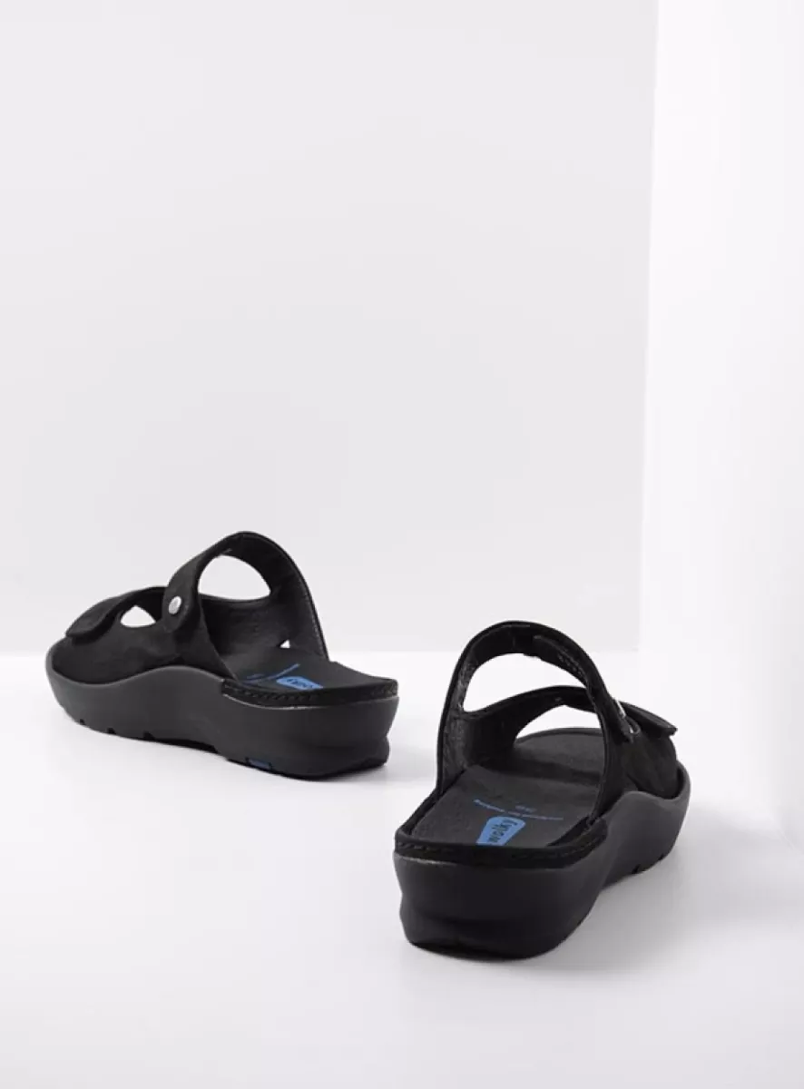 Wolky Slippers 03926 Zaandam 11000 zwart nubuck