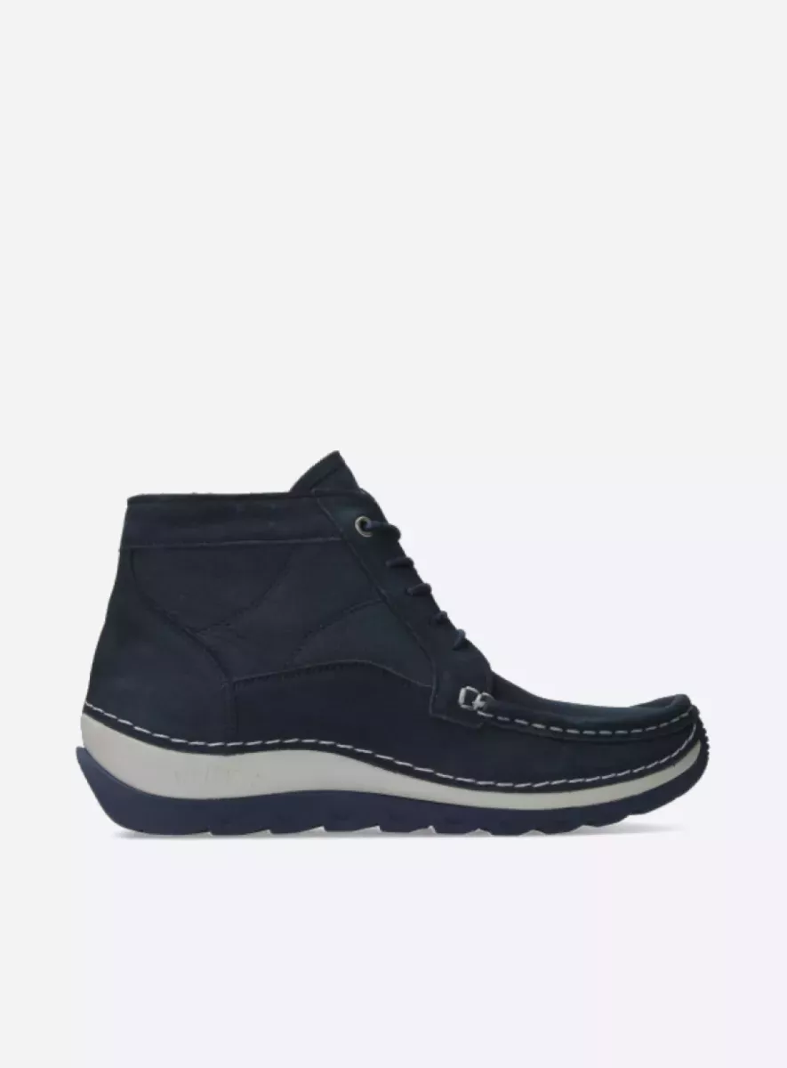 Wolky Hoge veterschoenen 04901 Salado 10820 denim nubuck