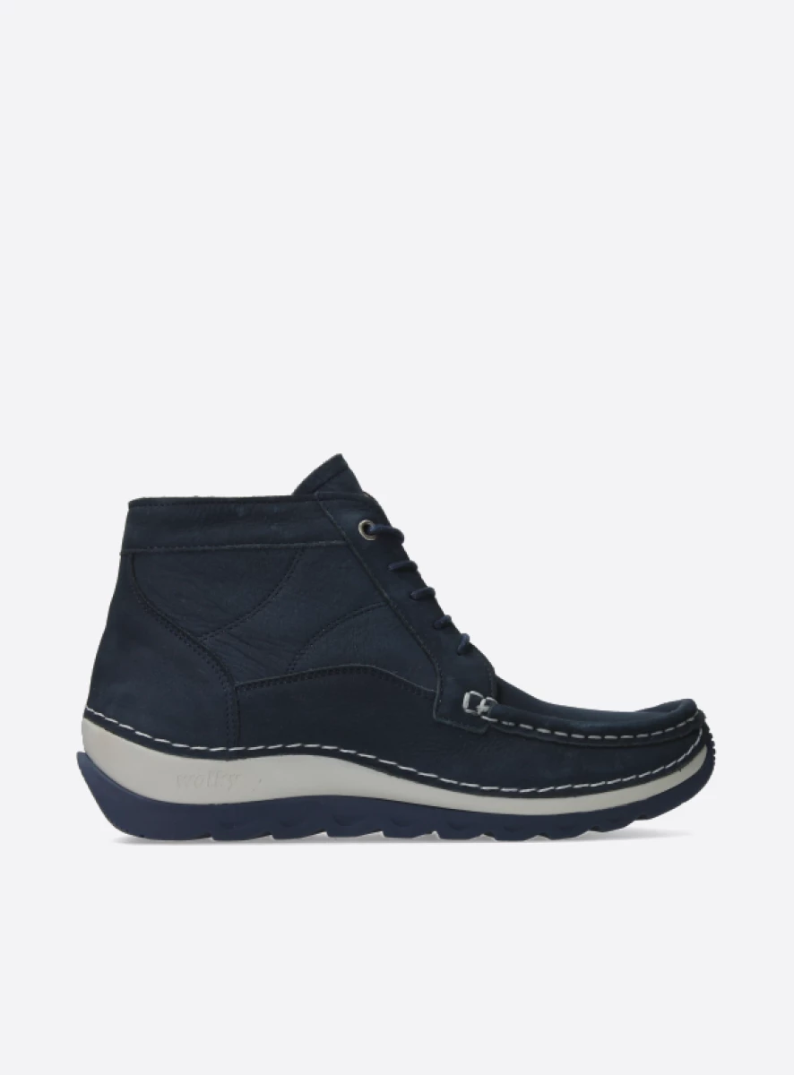 Wolky Hoge veterschoenen 04901 Salado 10820 denim nubuck