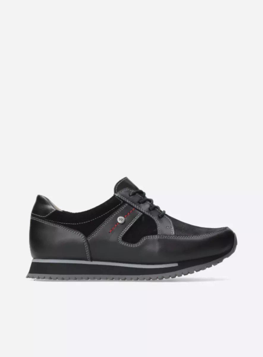 Wolky Veterschoenen 05804 e-Walk 20009 zwart combi stretch leer