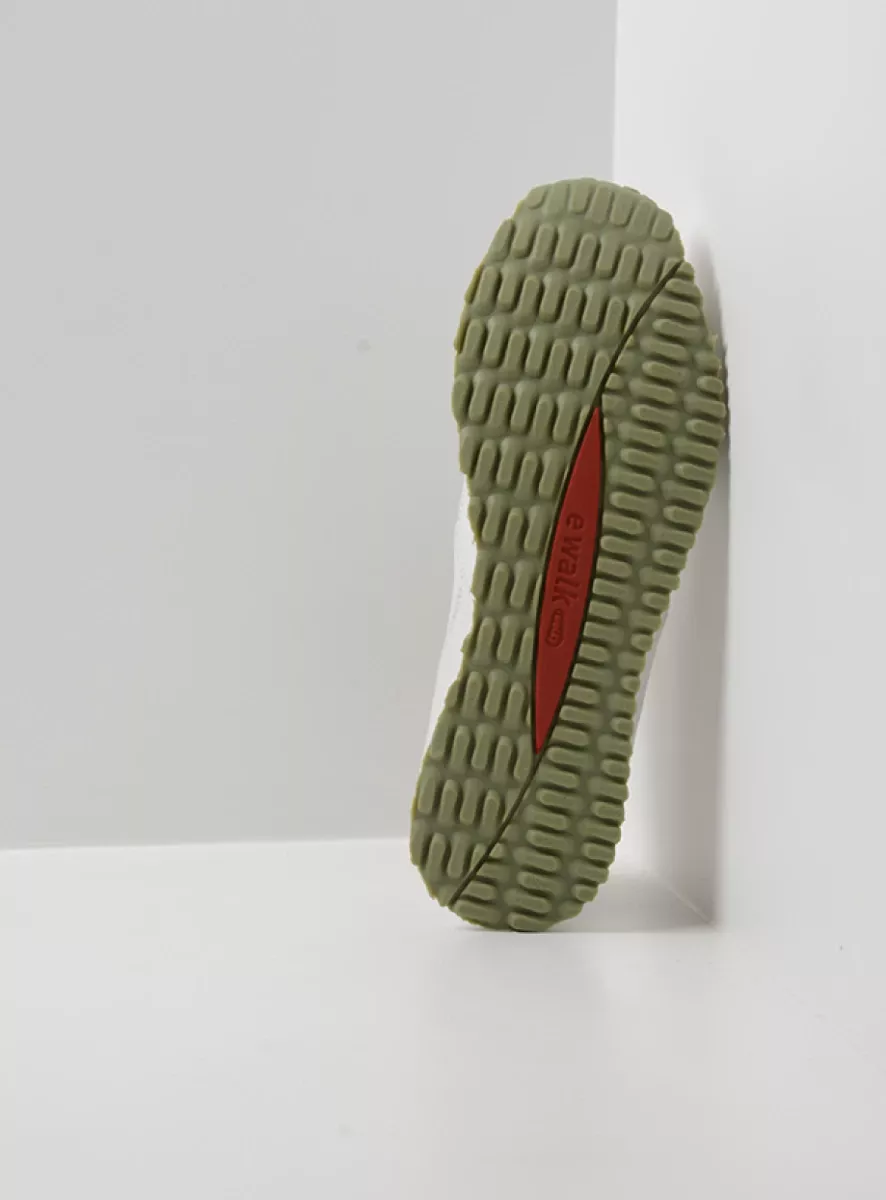 Wolky Bandschoenen 05805 e-Step 21174 wit/lichtgroen leer